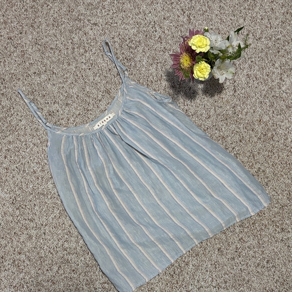 XiRENA blue Striped tank